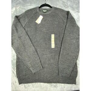 Outdoor Life Sweater Mens XL 100% Acrylic Long Sleeve Gray Chunky Heavy Knit Y2K
